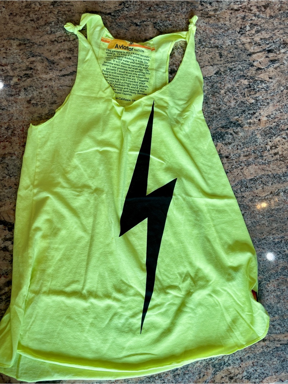 Aviator Nation Neon Bolt Tank